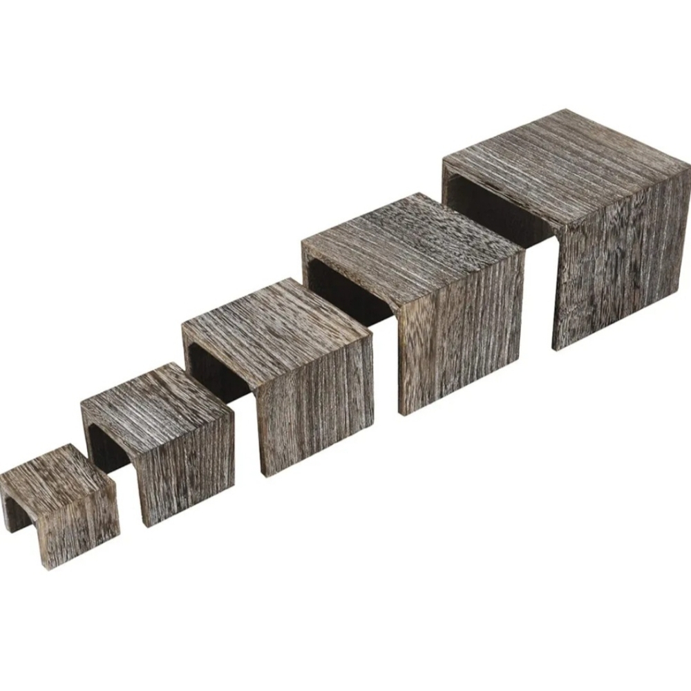 Mooca 5-Piece Wooden Jewelry Display Risers - Picture 7 of 10